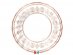 Elegant small paper plates in white color with rose gold foiled design (6pcs)