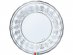 Elegant extra large paper plates in white color with silver foiled design 6pcs