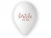 White latex balloons with bronze Bride to Be print