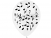 White latex balloons printed with musical notes 5pcs