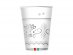 White and silver Elegant paper cups 6pcs