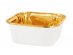 White mini square baking cups with gold edging 10pcs