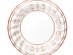 Elegant extra large paper plates in white and rose gold foiled color 6pcs
