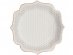 White paper plates with rose gold edging and dots 10pcs