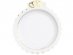 White paper plates with the gold crown 8pcs
