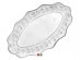 Elegant white paper trays with silver foiled details 2pcs