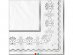 Elegant white luncheon napkins with silver foiled print 16pcs