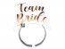 White headbands with rose gold foiled Team Bride print 4pcs
