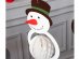 Άσπρη κυψελωτή μπάλα με τον Χιονάνθρωπο διακόσμηση για τα Χριστούγεννα