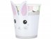 Decorative cup rings with the white bunny 8pcs