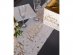 Decorative table runner in white color with gold Happy Birthday print