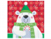 Άσπρος αρκούδος χαρτοπετσέτες για τα Χριστούγεννα
