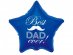 Best Dad Ever blue star foil balloon 45cm