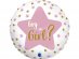 Pink star boy or girl foil balloon 45cm