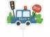 Police in action birthday cake candle 5cm x 7cm