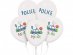 Police in action printed latex balloons 5pcs