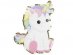 Baby unicorn shaped paper plates with gold foiled details 8pcs
