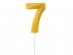 Bee wax birthday cake candle in the shape of number 7