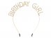 Birthday Girl gold metallic headband