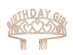 Birthday girl rose gold metallic tiara with stones