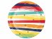 Birthday stripes small paper plates 8pcs