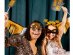 Photo booth props for the New Year's Eve in black and gold metallic color
