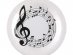 Black and White musical notes large paper plates 10pcs