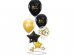 Black Happy Birthday DIY μπουκέτο μπαλόνια με αέρα 6τμχ