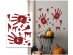 Bloody horror wall stickers with glitter 13pcs