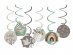 Blooming baby little one swirl decorations 6pcs