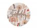 Boho Happy Birthday rainbow small paper plates 8pcs