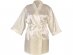 Satin robe in white color with white Bride letters for a bachelorette party