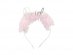 Bride headband with pink tulle and holographic letters
