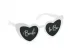 Bride to Be heart shaped white glasses