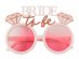 Bride to Be pink glasses with diamond rings