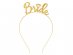Bride gold metallic headband