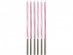 Candy pink tall cake candles 6pcs