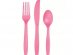Candy pink σετ με πλαστικά κουταλομαχαιροπίρουνα 24τμχ
