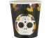 Chic Dia de los Muertos paper cups with gold foiled details