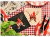 Bicolor luncheon napkins for a BBQ party theme