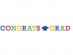 Congrats Grad πολύχρωμη γιρλάντα για πάρτυ αποφοίτησης 244εκ