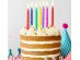Colorful crayons birthday cake candles