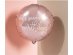 Rose color foil balloon with creme Happy Birthday print
