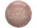 Creme rose Happy Birthday foil balloon 45cm