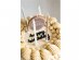 Birthday cake candles in creme, beige and rose color and a round shape candle on a stick with Happy Birthday print