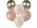 Creme rose Happy Birthday latex balloons 6pcs