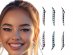 Crystal eyeliner adhesive face jewels 6pcs