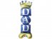 DAD large standing foil balloon with  crown 112cm