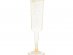 Reusable champagne flutes clear with gold color 4pcs