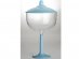 Clear wine cup with blue pedestal and blue cover cup